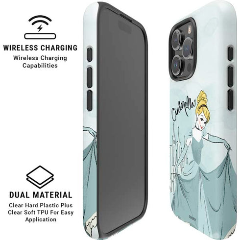 Disney Princess Cinderella Curtsy Art iPhone 16 Pro Magsafe Impact Case